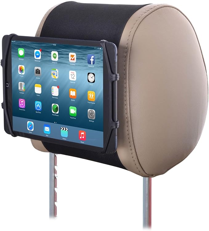 TFY Universal Car Headrest Mount Silicon Holder for 7-10.5 Inch Tablets and iPads
