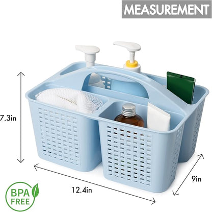 Tiawudi Portable Shower Caddy, Caddy Organizer with Handle, Plastic Shower Basket Hold Soap, Shampoo, Hair Supplies and Beauty Products, Cleaning Supplies Organizer for Home, Dorm, Shelf and Cabinet