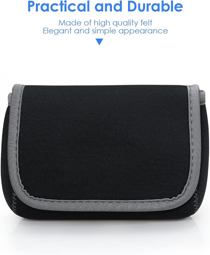 LENTION Storage Small Pouch Bag Cases for Accessories Laptop MacBook Power Adapter, Wireless Mouse, iPhone Charger, Cellphone, Power Bank, Cord Travel Cable Electronic Organizer - Dark Gray | Compact Tech Storage Fits Laptop Adapter, Mice, Charger, Pow...