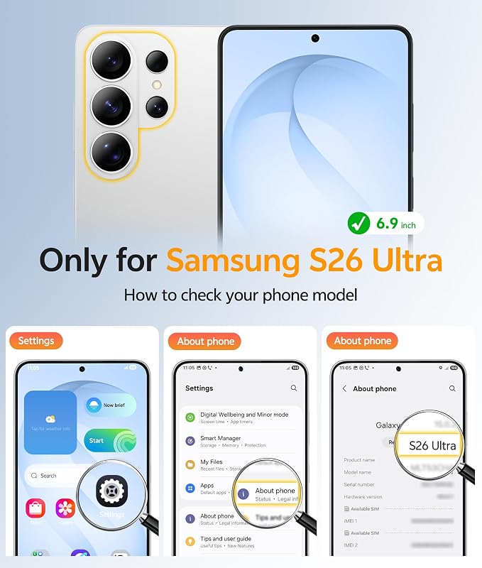 FNTCASE for Samsung Galaxy S26 Ultra Case, Compatible with Magsafe | Screen Protector, Full Camera Protection, Translucent Matte, 14FT Military Grade Drop Proof, Protective Phone Cover