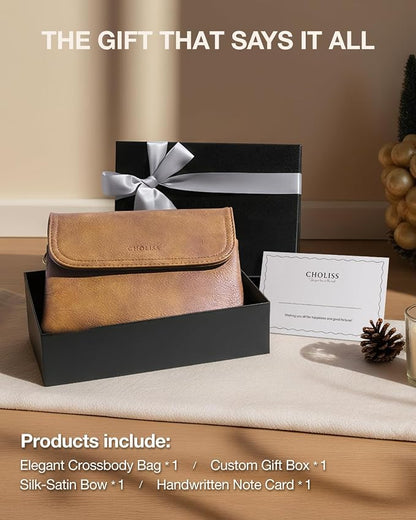 CHOLISS Small Crossbody Bags for Women, Vegan Leather Cell Phone Purse, Mini Travel Purse with Adjustable Strap Womens Gifts