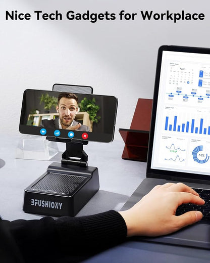 Father's Day Gifts for Dad, Birthday Gifts for Men Women, 4 in 1 Cell Phone Stand with Bluetooth Speaker, Hands-free Calling & AUX Mode（1 Pack)