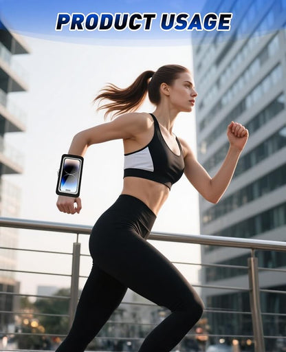 Running Cell Phone Holder, Wrist Waterproof Workout Phone Holder Up to 7.0'', Wristband Forearm Armbands with Adjustable Strap for Women