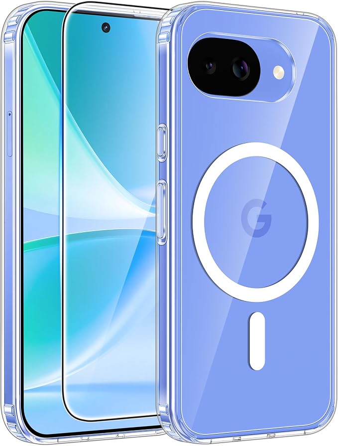 FNTCASE for Google Pixel 10a Case: [Fit for Magsafe] [Screen Protector] Anti Yellowing Transparent Clear - Military Grade Shockproof Protective Phone Cover for Pixel 10A - Clear
