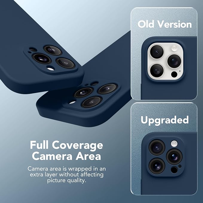 Magnetic for iPhone 14 Pro Max Case, Compatible with MagSafe, [Full Camera Protection][Screen Protector] Silicone Shockproof Protective Phone Case for iPhone 14 Pro Max 6.7", Cobalt Blue