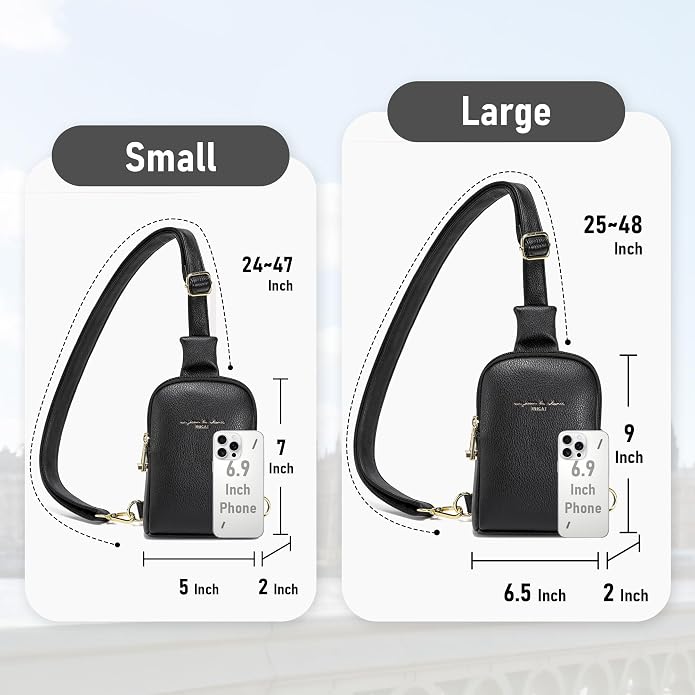 INICAT Small Sling Bag for Women Everyday & Travel Crossbody Bags Lightweight Cross Body Purses Vegan Leather
