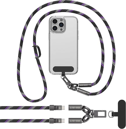 Silicone Case with Phone Lanyard Crossbody Lanyard for 240W Charging Cable Compatible with Anker Laptop Power Bank 25,000mAh 165W