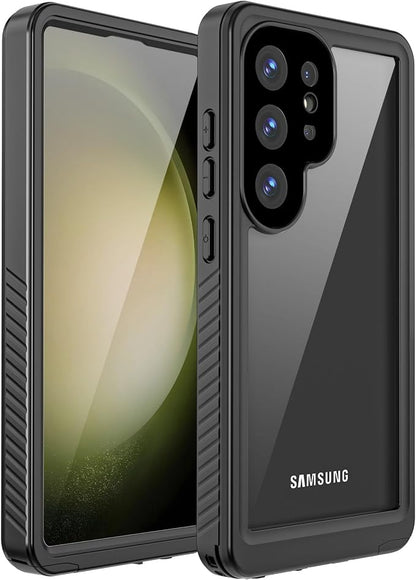 for Samsung Galaxy S23 Ultra Case, IP68 Waterproof Dustproof Case, [Built-in Screen Protector] Full Body Heavy Duty Rugged Phone Cover for Galaxy S23 Ultra 6.8 Inch Black