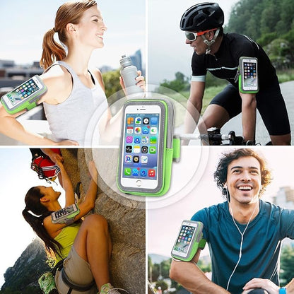 LENPOW 2 Pack Multifunctional Outdoor Sports Armband Sweatproof Running Armbag Casual Arm Package Bag Gym Fitness Cell Phone Bag Key Holder for iPhone 17 16 15 13 Max Pro Plus Samsung Galaxy Note S25