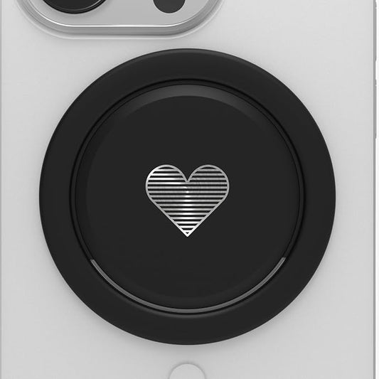 Tango Ultra Thin Grip for MagSafe: One Hand Pop, Stand, 10x Expandable, Space Grade Steel, Removable for Wireless Charging. Half The Thickness, Twice The Pop - Limited Edition: Black Heart Blinds