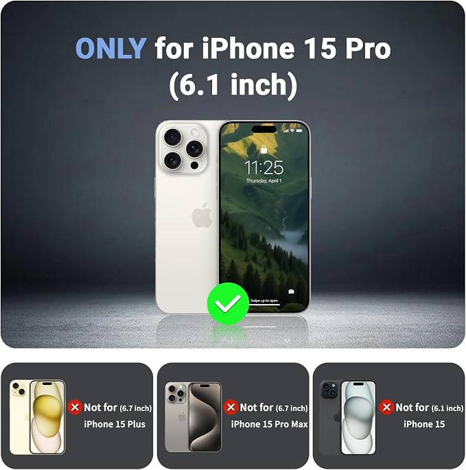 jaroco Magnetic for iPhone 15 Pro Case, [Compatible with MagSafe][Military Grade Drop Protection][Heavy Duty Protection][Non-Slip][Shockproof] 2-Layer Durable Bumper Phone Case 6.1''-Army Green