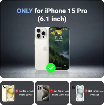 jaroco Magnetic for iPhone 15 Pro Case, [Compatible with MagSafe][Military Grade Drop Protection][Heavy Duty Protection][Non-Slip][Shockproof] 2-Layer Durable Bumper Phone Case 6.1''-Army Green