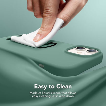 GONEZ Magnetic for iPhone 12 Case / 12 Pro Case, Compatible with MagSafe, [Screen Protector + Camera Lens Protector], Silicone Shockproof Anti-Scratch Protective Phone Case 6.1 inch, Midnight Green