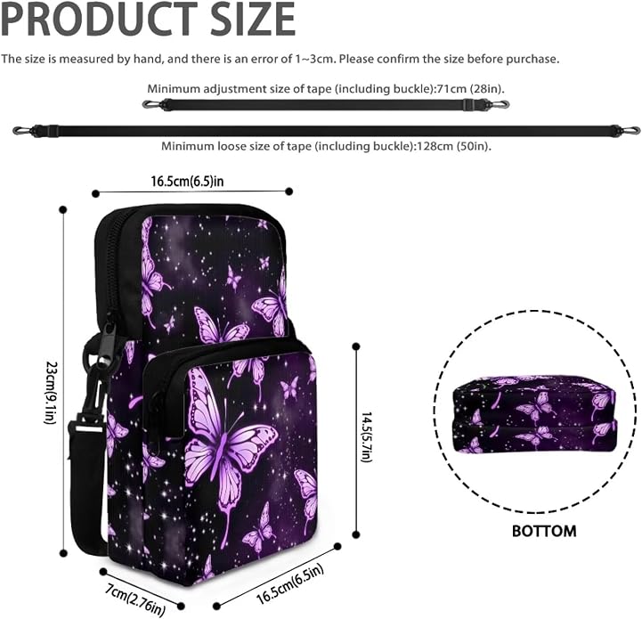 Men's Crossbody Bag, Small Cell Phone Wallet, Women's Shoulder Handbag, Travel Gym Bag