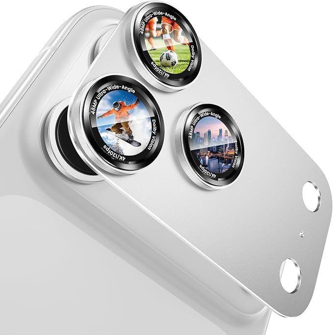 Goton Compatible for iPhone 17 Pro Max Camera Lens Protector, 1-Pack Aluminum Alloy Metal Cover with HD Tempered Glass, Pro Camera Style, Shatter-Resistant, Scratch-Proof, Case Friendly