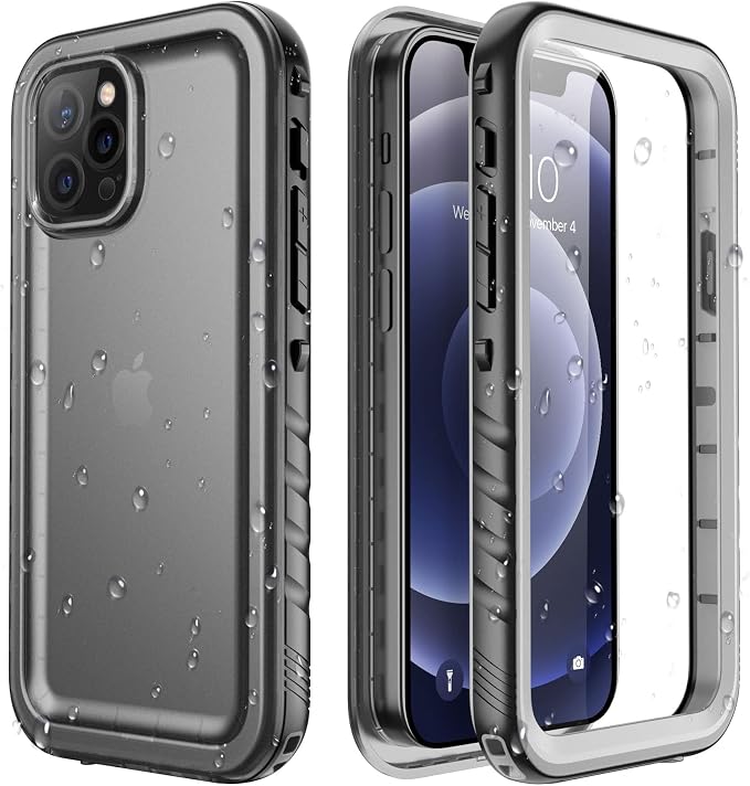 SPORTLINK Compatible with iPhone 12 Pro Max Waterproof Shockproof Case - Full Body Heavy Duty Underwater Dustproof Rugged 360 Protective Military Grade Outdoor 6.7 Inch with Camera/Screen Protector