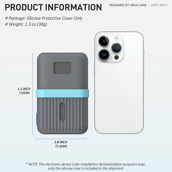 Silicone Case for Anker Zolo Power Bank (10,000mAh 30W) A1680/A1688 Protective Cover with Lanyard Slot, Drop-Proof Dust-Proof Precise Cutouts for Daily Use & Travel (Gray)