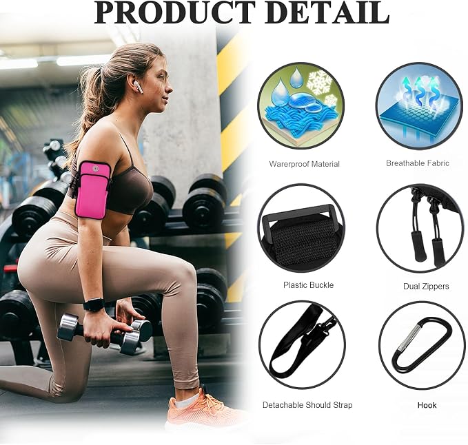 Phone Holder for Running Armband Cell Phone Holder, Small Purses for Women Crossbody Bags Kids,iPhone 17 16 16e 15 14 13 12 11 Pro Max Xs Xr X Plus Mini Galaxy Ultra S26 S25 Note Gym Arm Band