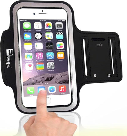 RevereSport Running Armband for iPhone SE 2020 / SE 2022 with Fingerprint ID Access. Sports Phone Arm Case Holder for Jogging, Gym Workouts