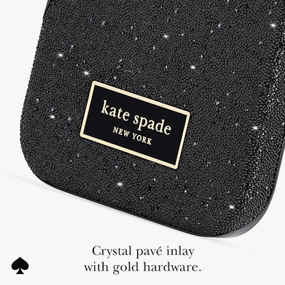 kate spade new york iPhone 17 Pro Case - Compatible with MagSafe - Designer Phone Case - Crystal Pave Nightfall