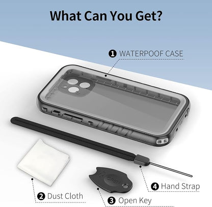 SPORTLINK for iPhone 11 Pro Waterproof Case, Full Body Underwater/Rugged/Heavy Duty Shockproof/Dustproof Case with Built-in Screen Protector for iPhone 11 Pro 5.8 Inch (Black)
