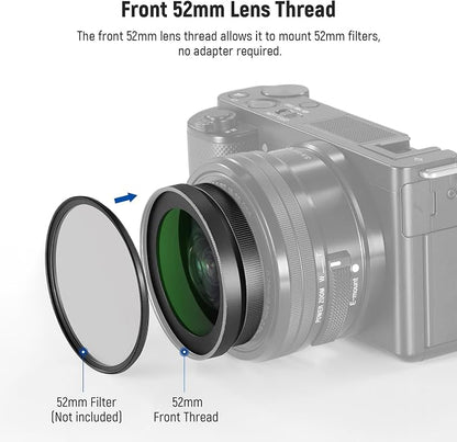 NEEWER 40.5mm HD Wide Angle Lens Compatible with Sony ZV-1F ZV-E10 A5000 A6000, 2 in 1 18mm Wide Angle + 10x Macro Additional Lens with Extension Tube Bayonet Mount Adapter & 2X Cleaning Cloth