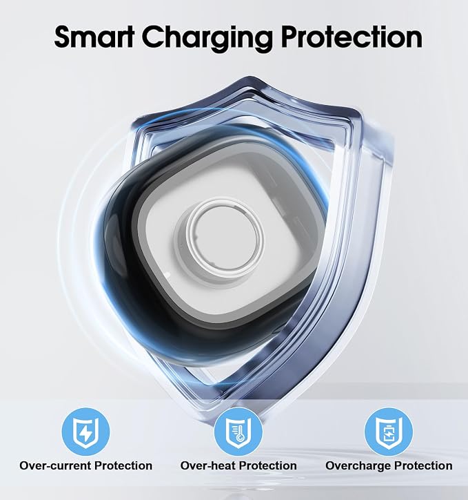 Charging Case for Oura Ring Gen 4 & 3 Charger, 2000mAh Portable Travel Power Station Fits All-Sized Oura Ring 4 & 3, 45-Day Runtime (Official Charger NOT Included)(Black)