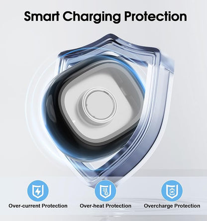 Charging Case for Oura Ring Gen 4 & 3 Charger, 2000mAh Portable Travel Power Station Fits All-Sized Oura Ring 4 & 3, 45-Day Runtime (Official Charger NOT Included)(Black)