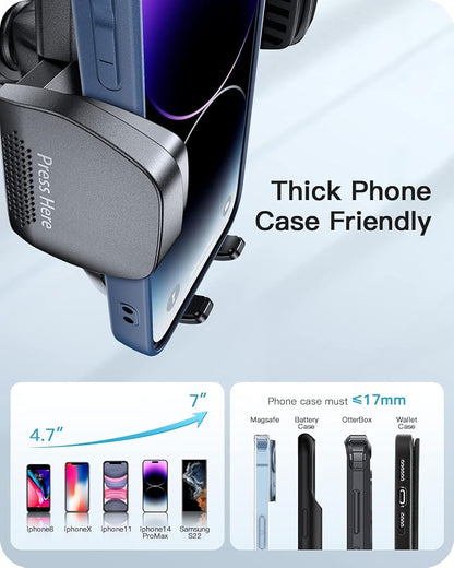 APPS2Car 13" Gooseneck Phone Holder for Car Windshield Window Dashboard Vent, Cell Phone Mount for Car Truck with Strong Suction Cup, Anti-Shake Stabilizer - Compatible with Most Smartphones