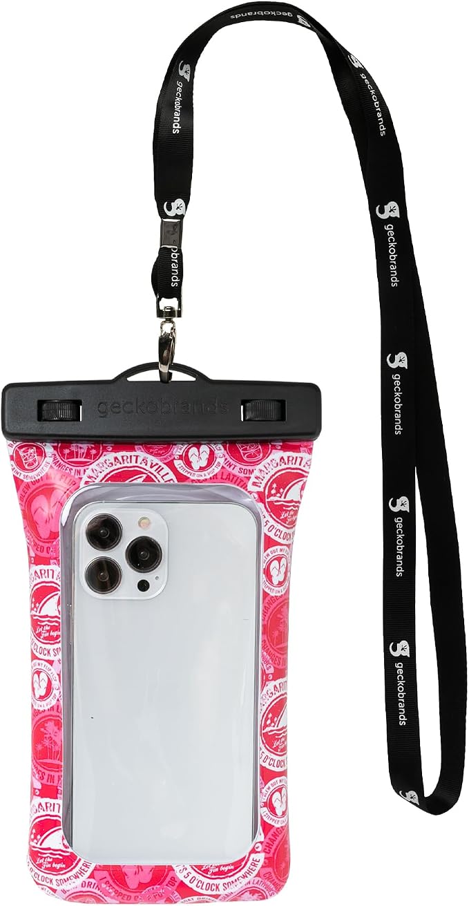 geckobrands Float Phone Dry Bag - Waterproof & Floating Phone Pouch – Fits Most iPhone and Samsung Galaxy Models