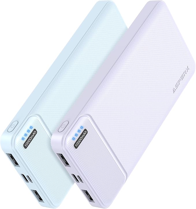 AsperX 10000mAh USB C Output Portable Charger Power Bank Fast Charging, Portable Battery Bank External Battery Pack for iPhone, Samsung, Google LG and Heated Vest
