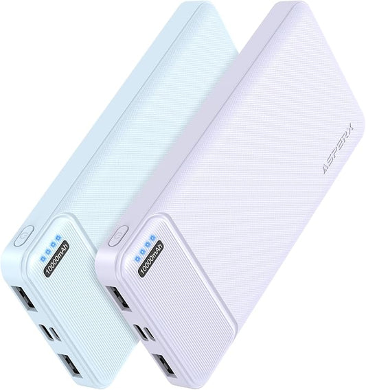 AsperX 10000mAh USB C Output Portable Charger Power Bank Fast Charging, Portable Battery Bank External Battery Pack for iPhone, Samsung, Google LG and Heated Vest
