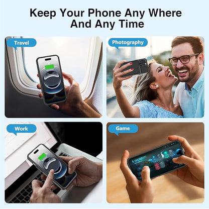 BOPPS Charging Case for iPhone 16 Pro 【Support Carplay】 Slim 8500mAh Portable Charger Case 360°Protection Rechargeable Extended Battery case for iPhone 16 Pro-6.3 Inch (Black)