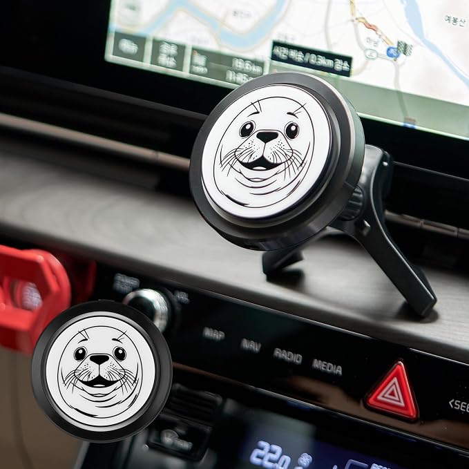 Qi2 15W Wireless Car Charger -Compatible with MagSafe- [3-Second Peltier Cooling] with Strong Magnetic Mount-Fast Charging Air Vent Phone Holder for iPhone 16/15 Pro Max,Galaxy S25(Harp Seal)