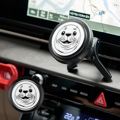 Qi2 15W Wireless Car Charger -Compatible with MagSafe- [3-Second Peltier Cooling] with Strong Magnetic Mount-Fast Charging Air Vent Phone Holder for iPhone 16/15 Pro Max,Galaxy S25(Harp Seal)