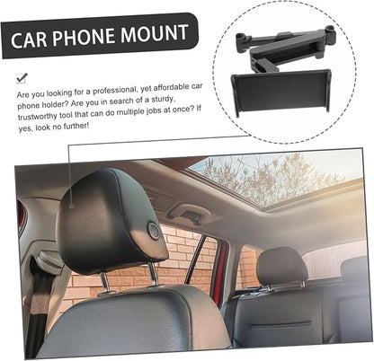 Homoyoyo 1pc Car Seat Headrest Phone Holder Tablet Mount for Rear Seat Compatible with Devices Sturdy Arm for Stability for Family Travel and Entertainment