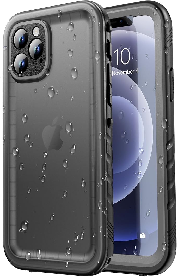 SPORTLINK for iPhone 12 Pro Max Case - IP68 Waterproof Military Protective Full Body Heavy Duty Shockproof 360 Sealed Dustproof with Camera Screen Protector Cover for i Phone 12 Pro Max 6.7" Black