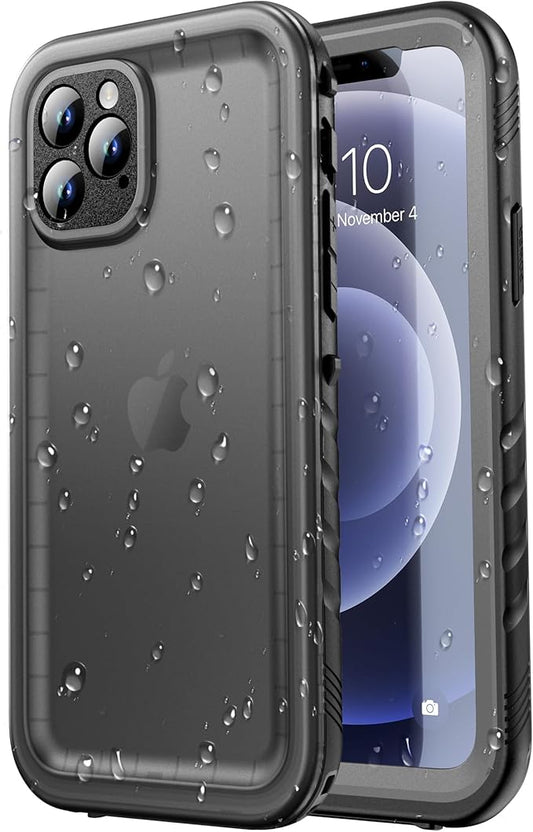 SPORTLINK for iPhone 12 Pro Max Case - IP68 Waterproof Military Protective Full Body Heavy Duty Shockproof 360 Sealed Dustproof with Camera Screen Protector Cover for i Phone 12 Pro Max 6.7" Black