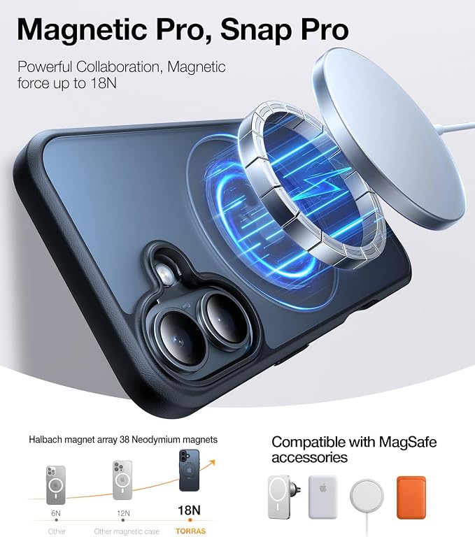 TORRAS Ostand 10,000mAh QI2 Magnetic Battery Pack with Stand & Magnetic Case — Buy Together to Save 15%