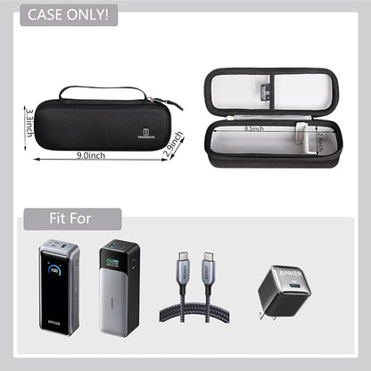 Tourmate Hard Storage Case for Anker Prime 26,250mAh 3-Port Portable Charger - Travel Case for Anker 737/Anker 715 Charger Combo(Black & Gray) (26,250mAh)