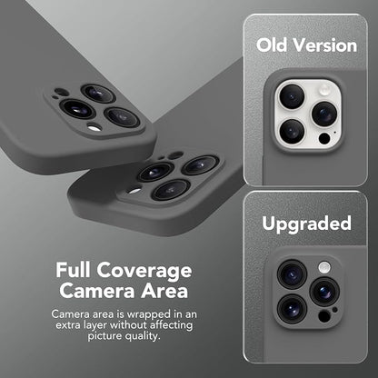 Magnetic for iPhone 14 Pro Case, Compatible with MagSafe, [Full Camera Protection][Screen Protector] Silicone Shockproof Protective Phone Case for iPhone 14 Pro 6.1", Dark Gray