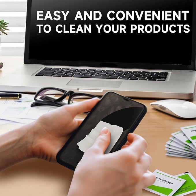 EOTW Computer Screen Wipes Individually Wrapped Pre-moistened Electronic Monitor Cleaner Cleaning for iPhone iPad Tablet PC Keyboard Laptop, Pack of 120