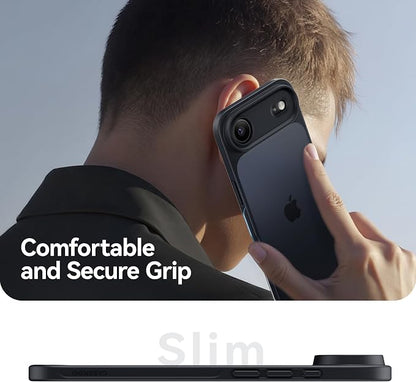 CASEKOO for iPhone 17 Air Case, [Never Yellow Technology] [Mil-Grade Drop Protection] Translucent Slim Cover Women Men for iPhone 17 Air Phone Case 6.5 inch, Frosted Black