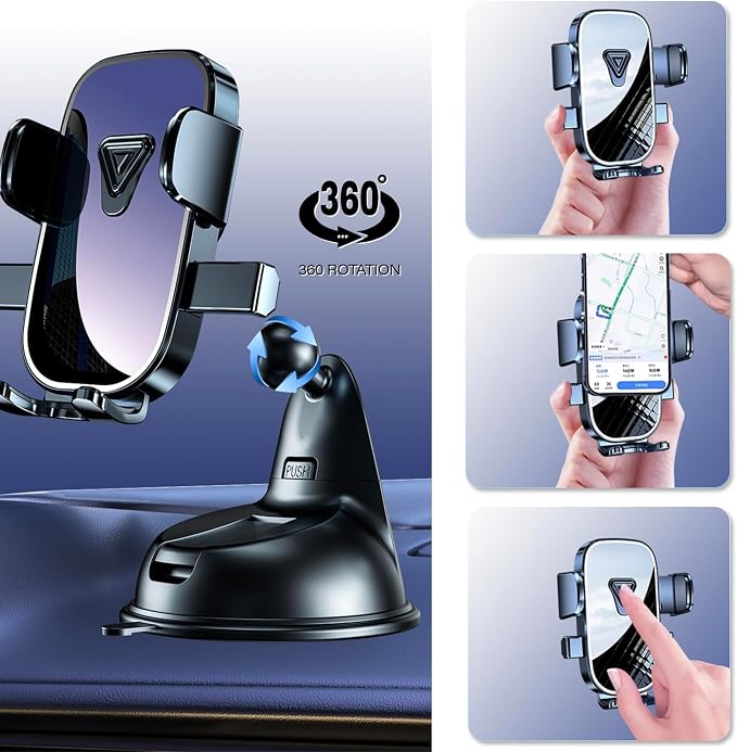 Boat Phone Mount, Suction Cup Boat Cell Phone Holder Marine Heavy Duty Dash Universal Desk Waterproof Boat Phone Holder for Boating Kayak Sailing Marine Marina for iOS Android Smartphone (2PCS)