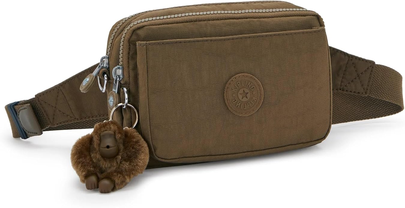 Kipling Women’s Abanu Multi Crossbody Bag, Lightweight, Adjustable Nylon Waist Pack with Multi-Compartment Zip Pockets