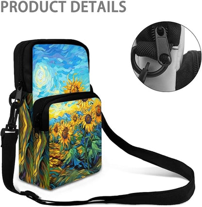 Men's Crossbody Bag, Small Cell Phone Wallet, Women's Shoulder Handbag, Travel Gym Bag