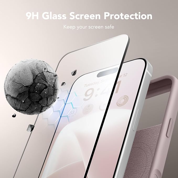 GONEZ Magnetic for iPhone 17 Pro Max Case, Compatible with MagSafe, [Screen Protector + Camera Lens Protector], Liquid Silicone Anti-Scratch Shockproof Protective Phone Case 6.9 inch, Light Taro