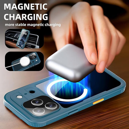 Omio for iPhone 17 Pro Waterproof Case Compatible with MagSafe Magnetic Waterproof Full Body IP68 Underwater Case Built-in Screen Protector Military Grade Shockproof Cover for Men Women Teal