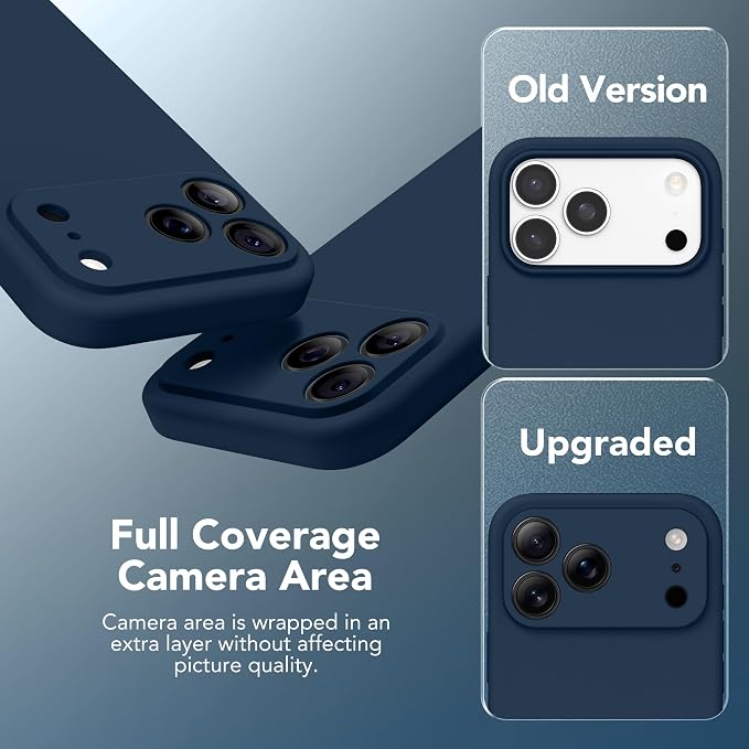 Magnetic for iPhone 17 Pro Case, Compatible with MagSafe, [Full Camera Protection][Screen Protector] Silicone Shockproof Protective Phone Case for iPhone 17 Pro 6.3", Cobalt Blue