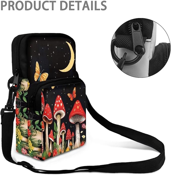 Men's Crossbody Bag, Small Cell Phone Wallet, Women's Shoulder Handbag, Travel Gym Bag